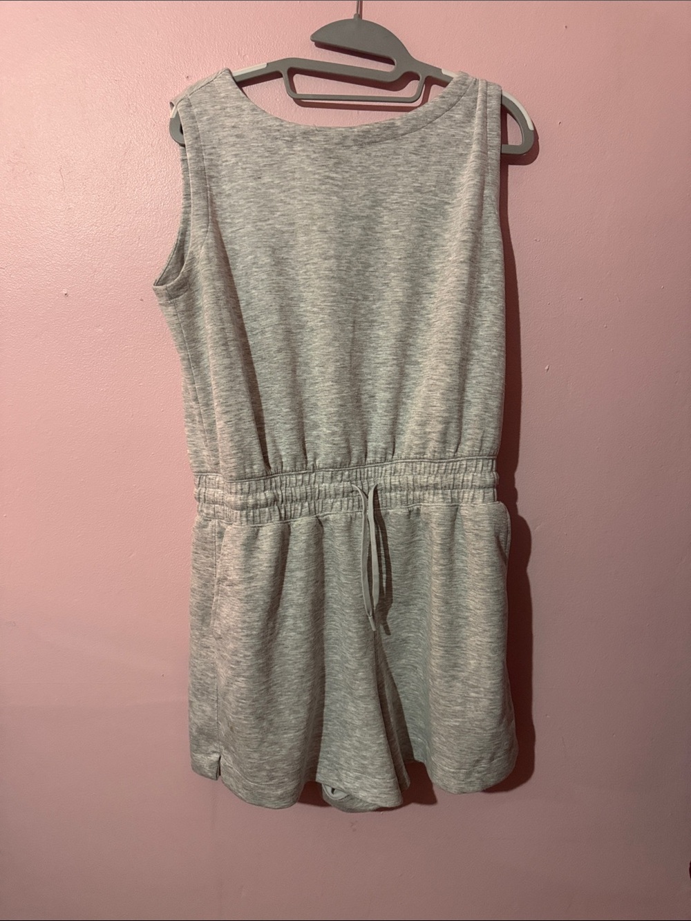 Velocity Heather Gray Sleeveless Romper Bodysuit